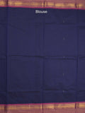 Kanchi cotton saree allover motifs with contrast border and attached self blouse