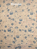 Kalamakari cotton saree orange color allover prints & printed border with printed pallu and contrast blouse