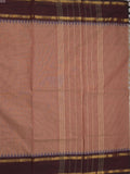 Kanchi cotton plain saree with zari border with attached self blouse