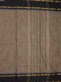 Kanchi cotton plain saree with zari border with attached self blouse