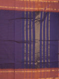 Kanchi cotton plain saree with zari border with attached self blouse