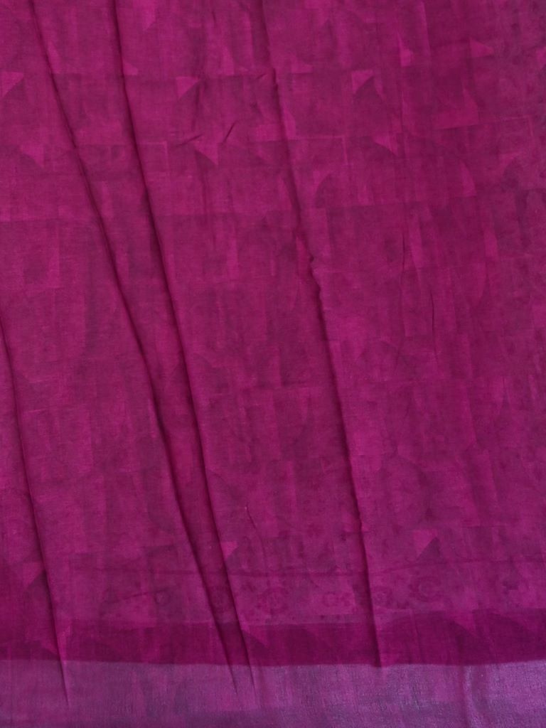 Soft tussar fancy saree light purple color allover prints & kaddi border with printed pallu and plain blouse