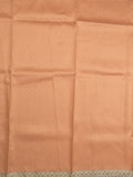 Chanderi kora fancy saree light orange color allover zari motifs & zari embroidery border with zari pallu and plain blouse