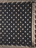 Raw mango fancy saree black color allover zari weaves & zari border with zari border and attached blouse