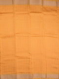 Dola silk fancy saree yellow color allover zari weaves & small kaddi border with short pallu and running blouse