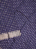Dola silk fancy saree navy blue color allover zari weaves & small kaddi border with short pallu and running blouse