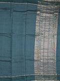 Dola silk fancy saree navy blue color allover zari weaves & small kaddi border with short pallu and running blouse