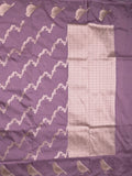 Banaras fancy saree light Purple color allover zari weaves & zari border with short pallu and plain blouse