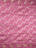 Banaras fancy saree onion pink color allover zari weaves & zari border with short pallu and plain blouse