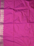 Banaras fancy saree purple color allover zari weaves & zari border with rich pallu and plain blouse