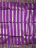 Banaras fancy saree violet color allover zari weaves & zari border with rich pallu and plain blouse