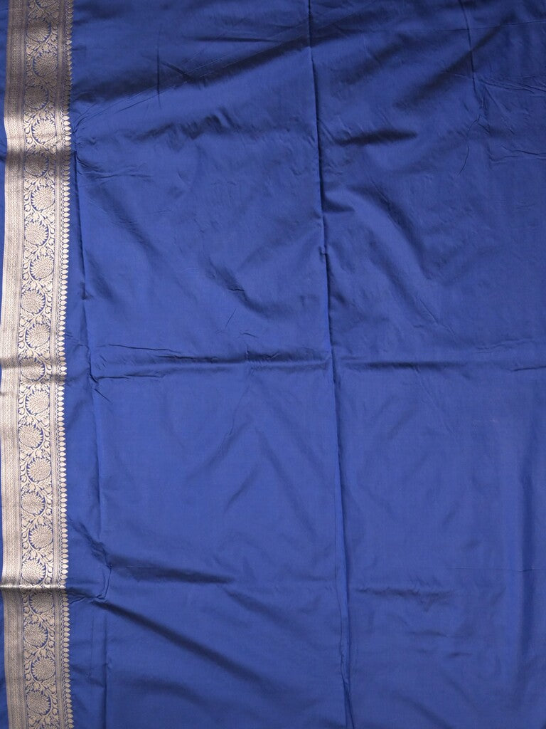 Banaras fancy saree royal blue color allover zari weaves & zari border with rich pallu and plain blouse