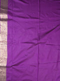 Banaras fancy saree purple color allover zari weaves & zari border with rich pallu and plain blouse