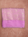 Banaras fancy saree lavender color allover zari weaves & kaddi border with brocade pallu and brocade blouse