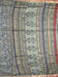 Maheshwari fancy saree blue color allover prints & small zari border with printed pallu and printed blouse