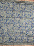 Maheshwari fancy saree blue color allover prints & small zari border with printed pallu and printed blouse