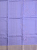 Maheshwari fancy saree lavender color allover prints & zari border with short zari pallu and plain blouse