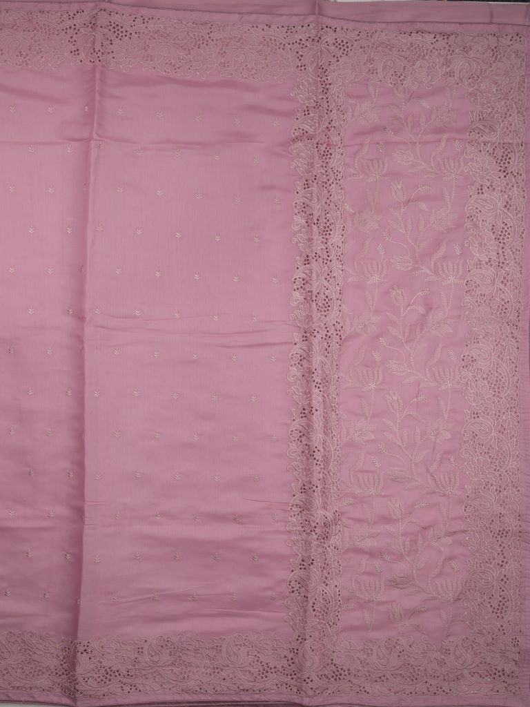 Tussar fancy saree light pink color allover thread weaving butis & fancy border with running pallu and blouse