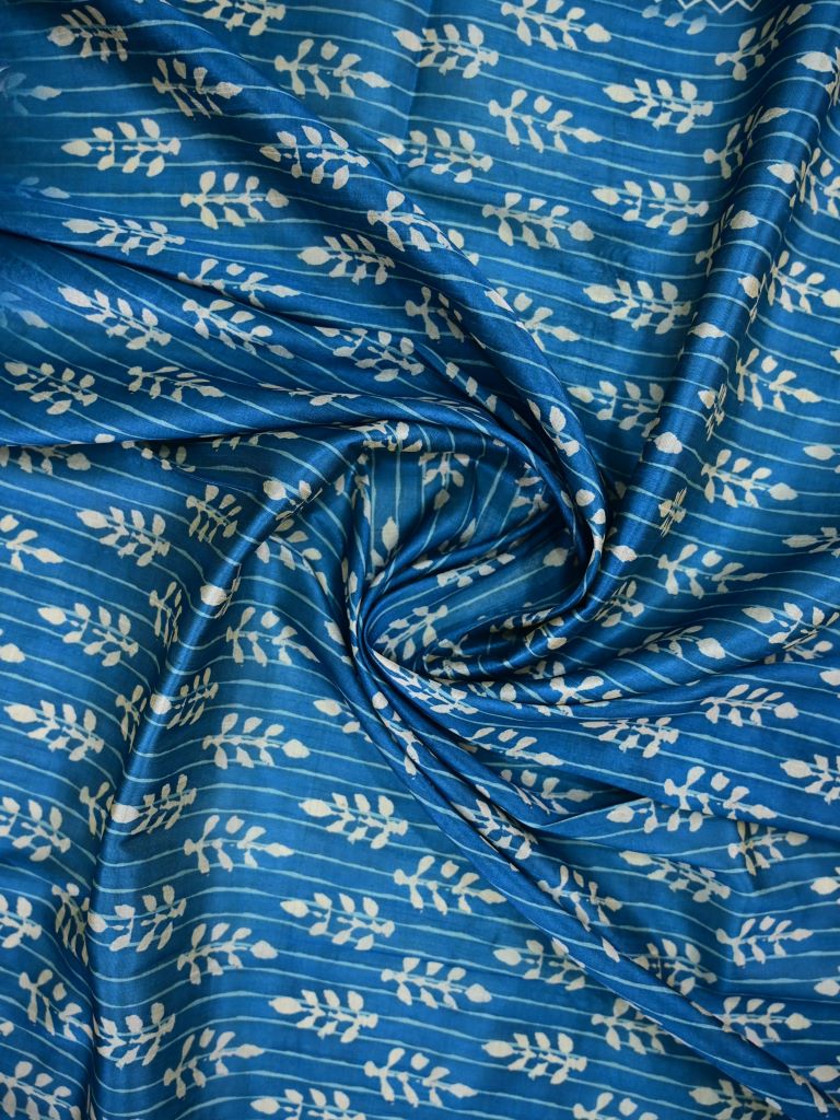 fancy saree light blue color allover digital prints & printed border with printed pallu and contrast printed blouse Copy Copy