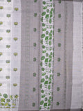Mangalagiri cotton saree white color allover motifs & small border with contrast pallu and attached plain blouse