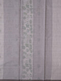 Mangalagiri cotton saree white color allover motifs & small border with contrast pallu and attached plain blouse