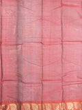 Dhaka cotton saree royal blue color allover plain & small border with contrast pallu and attached plain blouse