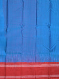Dhaka cotton saree sky blue color allover weaves & kaddi border with contrast pallu and attached plain blouse