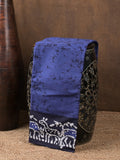 Maheswari cotton saree blue color allover shibori prints & printed border with printed pallu and running blouse