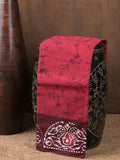 Maheswari cotton saree red color allover shibori prints & printed border with printed pallu and running blouse