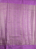 Banaras fancy saree lavender color allover zari weaves & kaddi border with brocade pallu and brocade blouse