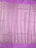 Banaras fancy saree lavender color allover zari weaves & kaddi border with brocade pallu and brocade blouse