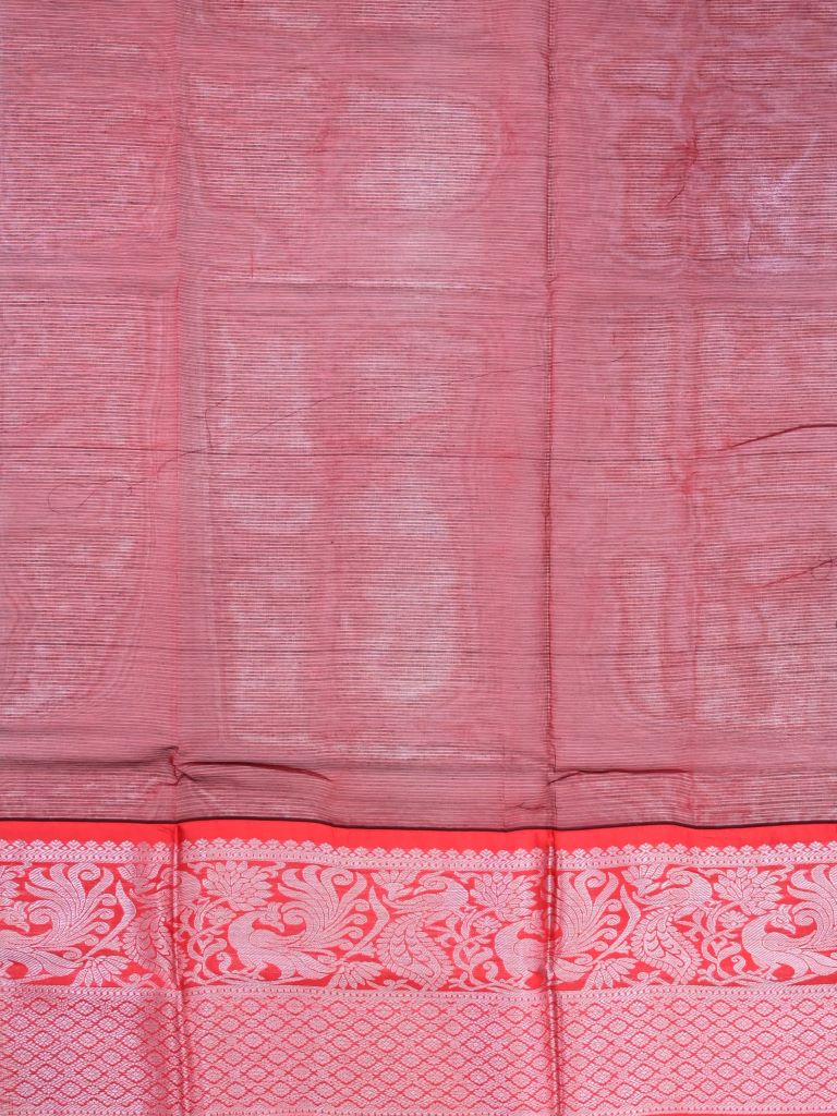 Mangalagiri fancy saree dark wine color allover zari motives & zari border with rich pallu and contrast plain blouse