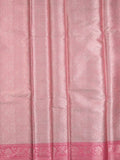Chanderi tissue fancy saree grey color allover zari weaves & zari border with short pallu and contrast blouse