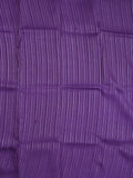 Mangalagiri fancy saree purple color allover zari stripes with contrast pallu and contrast plain blouse