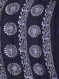 Maheswari cotton saree blue color allover shibori prints & printed border with printed pallu and running blouse