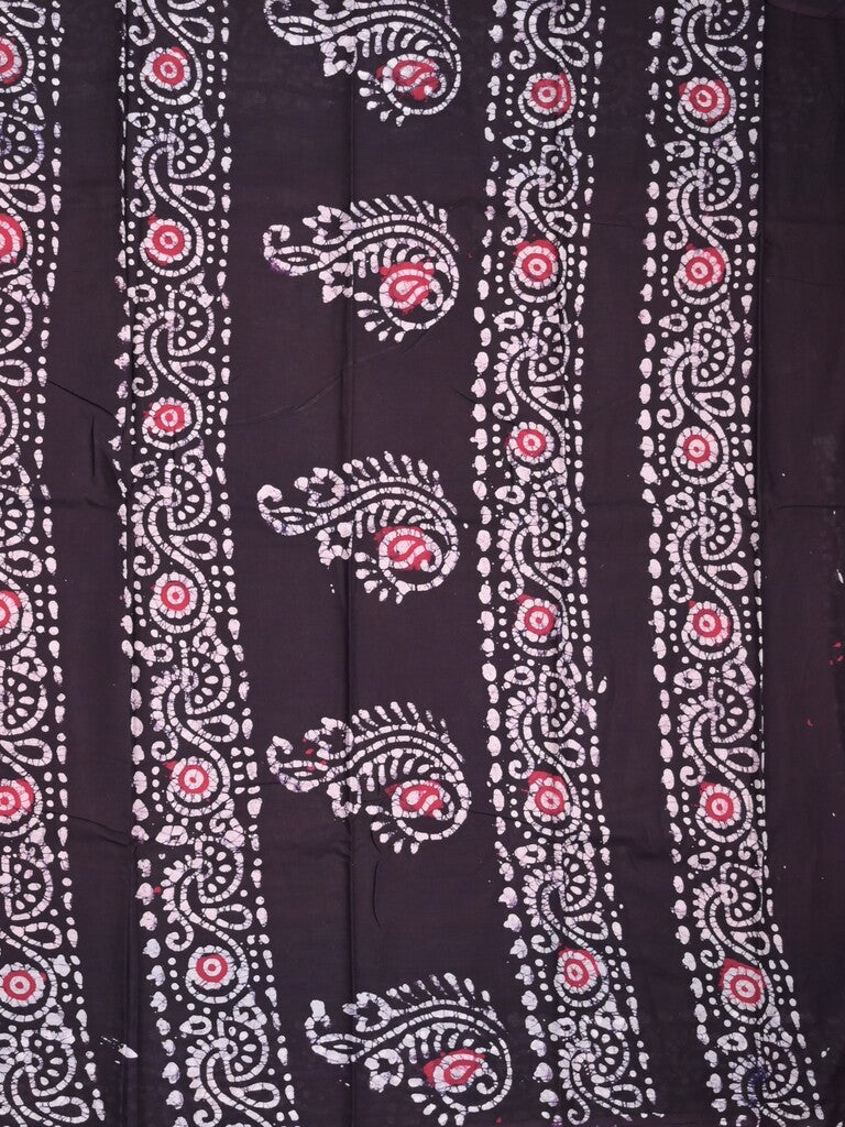 Maheswari cotton saree pink color allover bathik prints & printed border with printed pallu and plain blouse