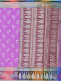 Banaras fancy saree lavender color allover zari weaves & zari border with rich pallu and attached blouse