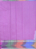 Banaras fancy saree lavender color allover zari weaves & zari border with rich pallu and attached blouse