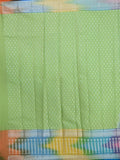 Banaras fancy saree light green color allover zari weaves & zari border with rich pallu and attached blouse