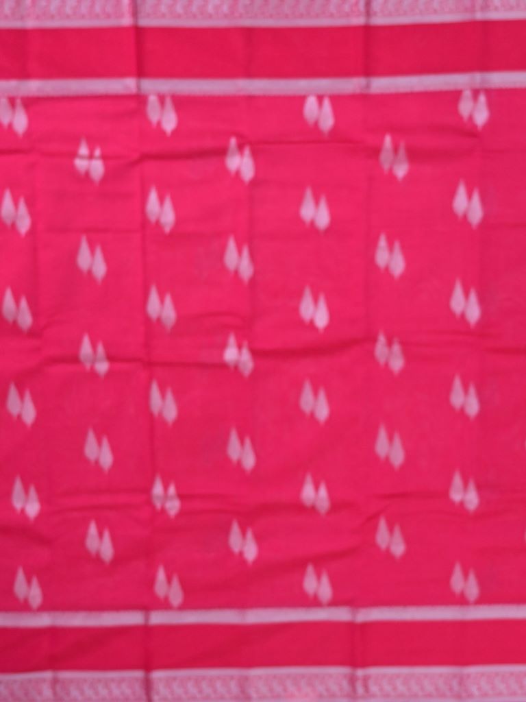 Mangalagiri pattu saree pink color allover zari weaves & zari border with rich pallu and plain contrast blouse