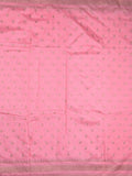 Chanderi kora fancy saree baby pink color allover zari motifs & zari border with rich pallu and plain blouse