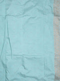 Chanderi kora fancy saree light blue color allover zari motifs & zari border with rich pallu and plain blouse