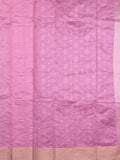 Chanderi kora fancy saree light purple color allover zari motifs & zari border with rich pallu and plain blouse