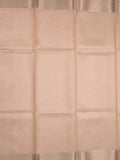 Kota tissue fancy saree light beige color allover embroidery & zari border with short pallu and plain blouse