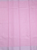 Jute tissue fancy saree lavender color allover embroidery & kaddi border with short pallu and plain self blouse