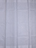 Jute tissue fancy saree gray color allover embroidery & kaddi border with short pallu and plain self blouse