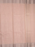 Kota tissue fancy saree light peach color allover embroidery & zari border with short pallu and plain self blouse