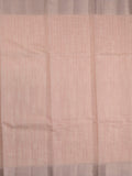 Kota tissue fancy saree light peach color allover embroidery & zari border with short pallu and plain self blouse