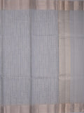Kota tissue fancy saree bluish grey color allover embroidery & zari border with short pallu and plain self blouse