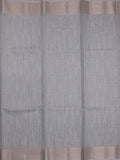 Kota tissue fancy saree bluish grey color allover embroidery & zari border with short pallu and plain self blouse